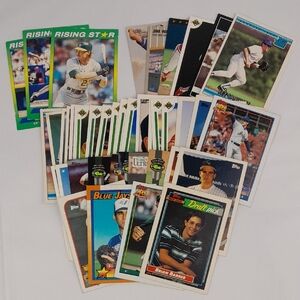 Vintage Stack Of 41 Baseball Cards 1989 To 1993 Topps Upper Deck Score Fleer